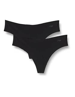 sloggi Damen Zero Microfibre 2.0 HHipstring 2P String, Black, L von Sloggi