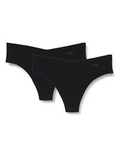 sloggi Damen Zero Modal 2.0 H Hipstring 2P String, Black, S von Sloggi