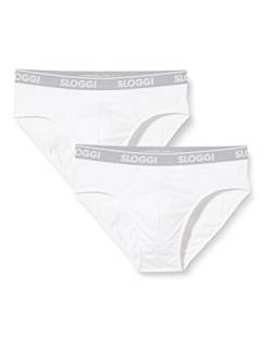 sloggi men Herren GO ABC H Midi 2P Slip, White, XXL von Sloggi