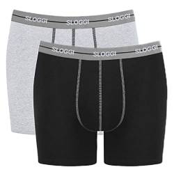 sloggi men Herren Start Short C2P box Boxershorts, Grey Combination, 7 von Sloggi