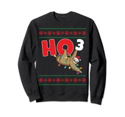 Ho Ho Ho Funny Math Ugly Christmas Sweater Xmas Sloth Sweatshirt von Sloth Lover Christmas Ugly Sweaters Co