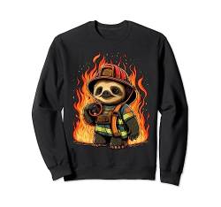 Faultier Feuerwehrmann auf Feuerwehr-Faultier Sweatshirt von Sloth lover on Sloth kids, women, men apparel