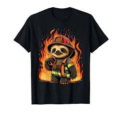 Faultier Feuerwehrmann auf Feuerwehr-Faultier T-Shirt von Sloth lover on Sloth kids, women, men apparel