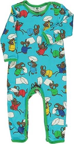 Småfolk Baby Boys Body Suit LS, Mouse Infant and Toddler Costumes, Blue Atoll, 80 von Småfolk