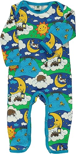 Småfolk Baby Boys Body Suit LS, Night Landscape Infant and Toddler Costumes, Blue Lolite, 92 von Småfolk