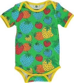 Småfolk Baby Boys Short Sleeved Body with Strawberry Infant and Toddler Costumes, Green, 98 von Småfolk