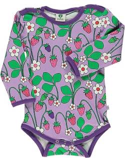 Småfolk Baby Girls Body LS, Strawberry Infant and Toddler Costumes, Viola, 80 von Småfolk
