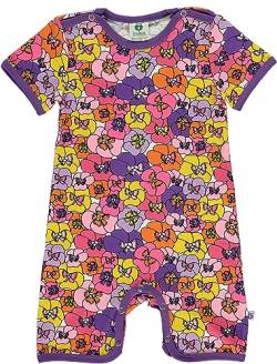 Småfolk Baby Girls Summer Body Suit with Flowers Infant and Toddler Costumes, Purple Heart, 92 von Småfolk