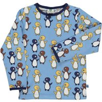 Småfolk Langarmshirt SMAFOLK Langarmshirt Longsleeve mit allover Baby Pinguin Print blau von Småfolk