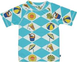 UV50 Swim T-Shirt with Summer Vacation Symbols von Småfolk