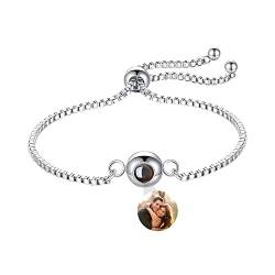 Benutzerdefinierte Kreis Projektion Foto Armbänder mit Bild im Inneren Foto Projektion Paare Armband Ich liebe dich Armband Geschenke für Mütter Tag Geburtstag Valentinstag Jahrestag,Stil 6 von Smallduuck