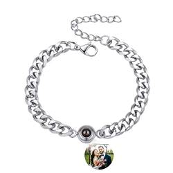 Benutzerdefinierte Kreis Projektion Foto Armbänder mit Bild im Inneren Foto Projektion Paare Armband Ich liebe dich Armband Geschenke für Mütter Tag Geburtstag Valentinstag Jahrestag,Stil 8 von Smallduuck