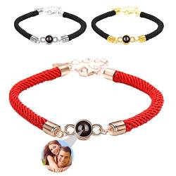 Benutzerdefinierte Kreis Projektion Foto Armbänder mit Bild innerhalb Foto Projektion Seil Paare Armband Ich liebe dich Armband Geschenke für Mütter Tag Geburtstag Valentinstag Jahrestag,Stil 10 von Smallduuck