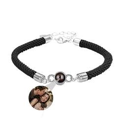 Smallduuck Personalisiertes Paar Foto Armband Kreis Seil Projektionsarmband Paar Bild Armband Ich liebe dich Armband 100 Sprachen Schmuck für Geburtstag Valentinstag Weihnachten,Stil 4-02 von Smallduuck