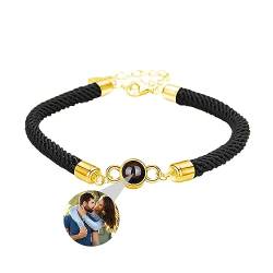 Smallduuck Personalisiertes Paar Foto Armband Kreis Seil Projektionsarmband Paar Bild Armband Ich liebe dich Armband 100 Sprachen Schmuck für Geburtstag Valentinstag Weihnachten,Stil 4-03 von Smallduuck