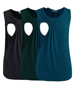 Smallshow Damen Mutterschafts-Tank-Top, Stillkleidung, 3er-Pack - - XX-Large von Smallshow