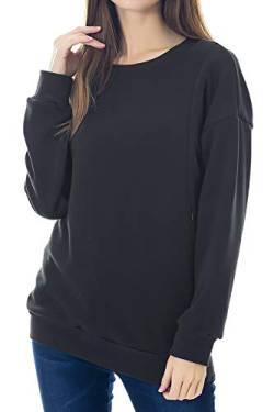 Smallshow Pflege Sweatshirt Langarm T-Shirt Bluse Stillen Pullover Tops Stillshirt Black M von Smallshow