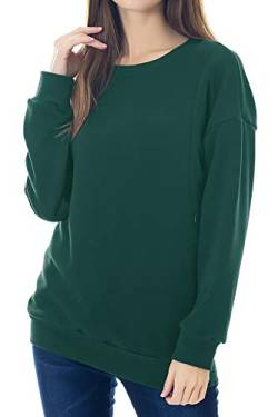 Smallshow Pflege Sweatshirt Langarm T-Shirt Bluse Stillen Pullover Tops Stillshirt Emerald Green XXL von Smallshow
