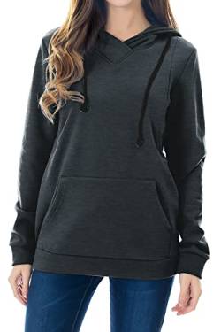 Smallshow Stillanzug Mutterschaft Fleece Stillpullover Stilloberteil Umstandsmode Hoodie Sweatshirt zum Stillen Deep Grey M von Smallshow