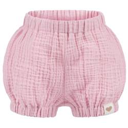 Baby Kinder Musselin Shorts Kurze Hose Uni Pumphose Sommerhose, Größe: 86/92, Farbe: Rosa von Smarilla