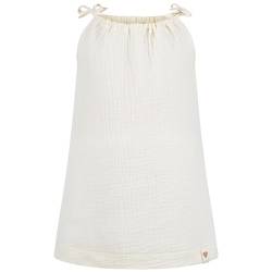 Baby Mädchen Musselin Kleid Trägerkleid Sommerkleid Uni, Größe: 122/128, Farbe: Creme von Smarilla
