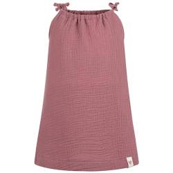 Baby Mädchen Musselin Kleid Trägerkleid Sommerkleid Uni, Größe: 74/80, Farbe: Bordeaux von Smarilla
