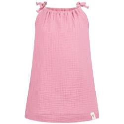 Baby Mädchen Musselin Kleid Trägerkleid Sommerkleid Uni, Größe: 98/104, Farbe: Altrosa von Smarilla