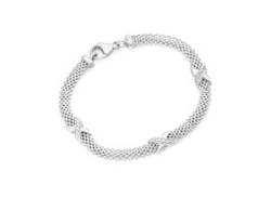 Armband SMART JEWEL "edel mit Zirkonia Steinen, Silber 925" Armbänder Gr. 19 cm, Silber 925 (Sterlingsilber), weiß Damen Armbänder Silber von Smart Jewel