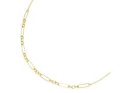 Collier SMART JEWEL "längliche ovale Glieder als Mittelteil, Silber 925" Halsketten Gr. 45 cm, Silber 925 (Sterlingsilber), goldfarben (gold> <) Damen Colliers von Smart Jewel