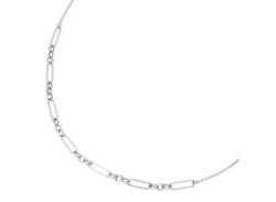 Collier SMART JEWEL "längliche ovale Glieder als Mittelteil, Silber 925" Halsketten Gr. 45 cm, Silber 925 (Sterlingsilber), silberfarben (silber> <) Damen Colliers von Smart Jewel