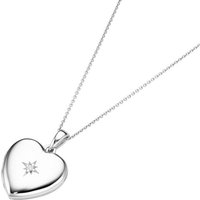Smart Jewel Kette mit Anhänger Herz-Medaillon, Zirkonia Stein, Silber 925 von Smart Jewel