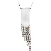 Smart Jewel Kette mit Anhänger Zirkonia Steine als Behang, Silber 925 von Smart Jewel