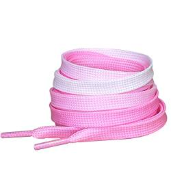 Mehrfarbige Ombré-Schnürsenkel in Regenbogenfarben, flache Schnürsenkel für Sneaker, Skateschuhe, Hi-Tops, Schuhe, Stiefel, Schnürsenkel sind 10 mm breit (120 cm), Ombre Pink, Einheitsgröße von Smart Laces