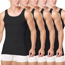 Unterhemd Herren 3/5er Pack Tank Top Baumwolle Männer Schwarz Weiss Mehrfarbig von Smart Sir