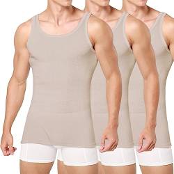 Unterhemd Herren 3/5er Pack Tank Top Baumwolle Männer Schwarz Weiss Mehrfarbig von Smart Sir