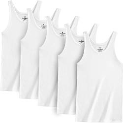 Unterhemd Herren 3/5er Pack Tank Top Baumwolle Männer Schwarz Weiss Mehrfarbig von Smart Sir