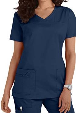 Krankenschwestern, Kosmetikerin, Tierarzt-Tuniken, Uniform für Krankenschwestern, Größe S - 3XL Gr. X-Large, Marineblau [Marineblau] von Smart Uniform