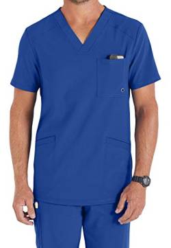 Men's V-Neck Smart Cross Over900 (S, Blau) von Smart Uniform