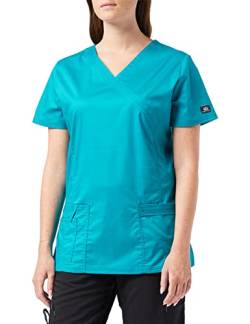 Smart Uniform 1125 Mock Wrap Top (M, Teal) von Smart Uniform