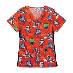 Smart Uniform Women's Flex Printed Top Boo (XXL, Snow Man) von Smart Uniform