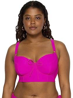 Smart & Sexy Damen Full-Busted Supportive Underwire Swimsuit Bikini Top Bikinioberteil, Fuchia Sizzle, 90D von Smart & Sexy