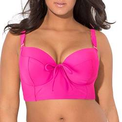 Smart & Sexy Damen Full-Busted Supportive Underwire Swimsuit Bikini Top Bikinioberteil, Fuchsia Sizzle, 95E von Smart & Sexy