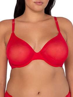 Smart & Sexy Damen Halbschalen-Bügel durchsichtigem Mesh Demi BH, Crantastic, 85C von Smart & Sexy