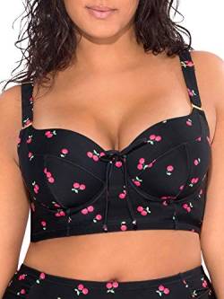 Smart & Sexy Damen Langes, gefüttertes Bikinioberteil mit Bügel in Übergröße Bikini, Sweet Cherry, 75E von Smart & Sexy