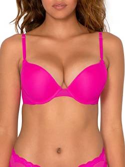 Smart & Sexy Damen Maximum Cleavage Bügel Push-Up-BH, Pinkes Netz, 90C von Smart & Sexy