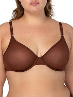 Smart & Sexy Damen Sheer Mesh Bügel Demi BH, Schokoladenbraun, 85C von Smart & Sexy