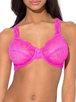Smart & Sexy Damen Signature Lace Unlined Underwire Bra, Available in Single and 2 Packs BH, Medium Pink, 90E von Smart & Sexy