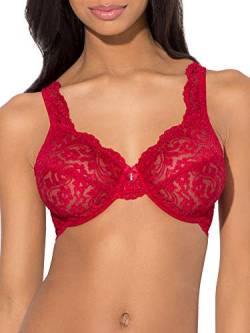 Smart & Sexy Damen Signature Lace Unlined Underwire Bra BH, Nein Nein Rot, 90E von Smart & Sexy