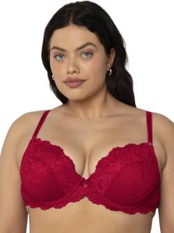 Smart & Sexy Damen Signature Spitze Push-Up-BH, Durchsichtig, Nein Nein Rot, 95E von Smart & Sexy