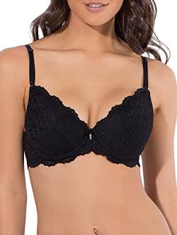 Smart & Sexy Damen Signature Spitze Push-Up-BH, schwarzer Farbton, 70A von Smart & Sexy